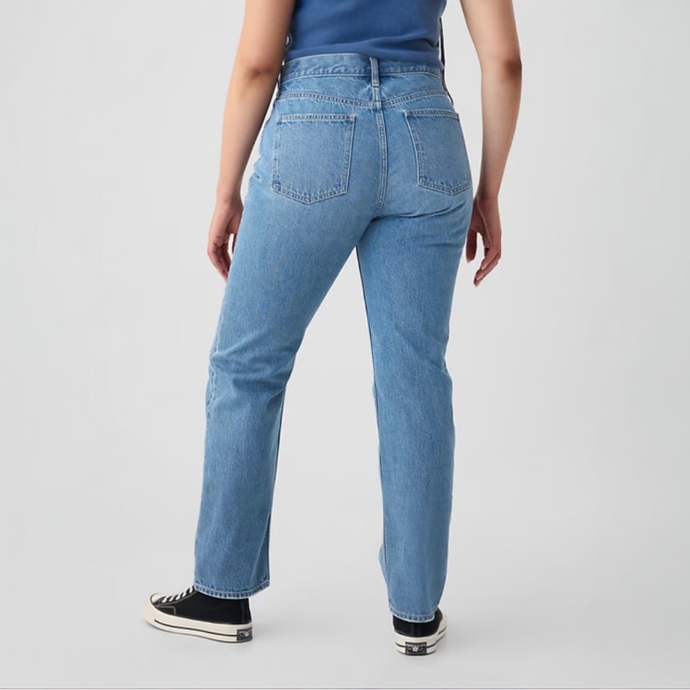 GAP High Rise Rigid 90s Slim Straight Jeans NWT 27/4 Long - Picture 6 of 9